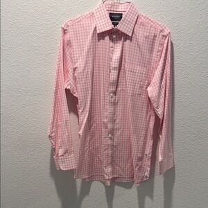 Bonobos Pink Checkered Dress Shirt